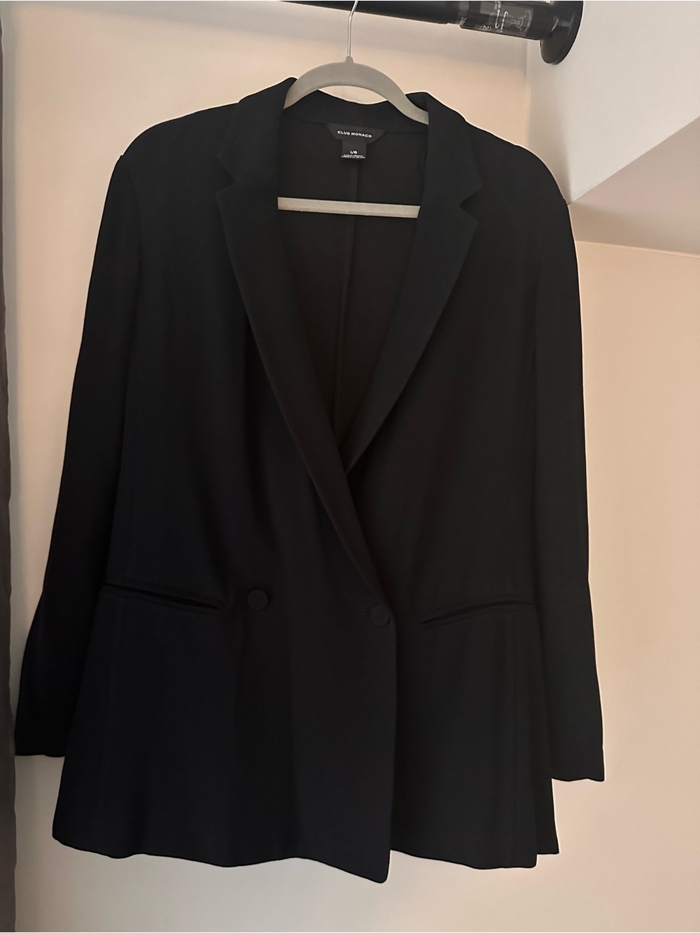 Club Monaco Black Relaxed-Fit Blazer